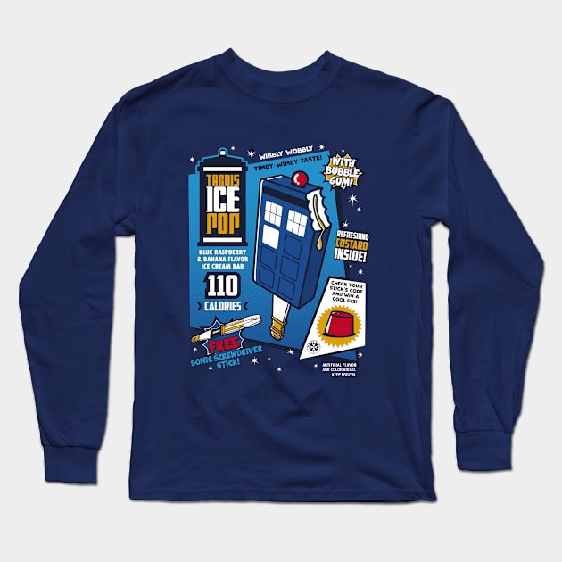 Tardis Ice Pop Long Sleeve T-Shirt by Olipop